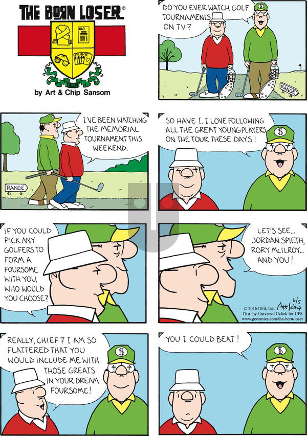The Born Loser on Sunday June 5, 2016 Comic Strip