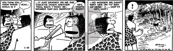 Alley Oop on Wednesday January 10, 1973 Comic Strip
