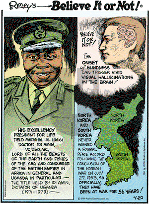 Ripley's Believe It or Not on Monday April 20, 2009 Comic Strip