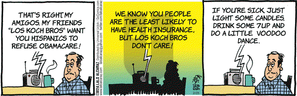 La Cucaracha on Tuesday February 25, 2014 Comic Strip