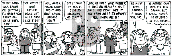 Cathy Classics on Friday August 16, 1996 Comic Strip