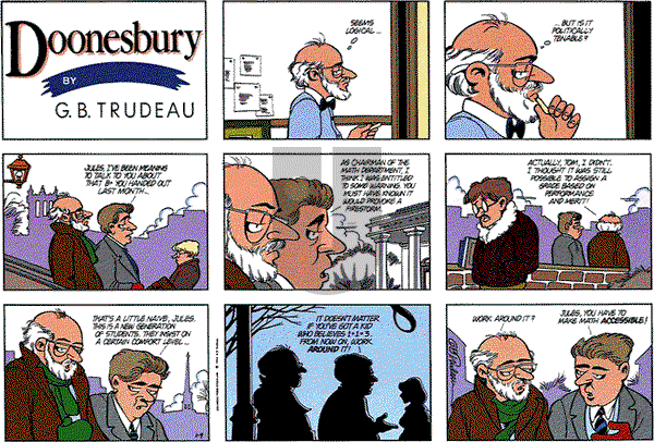 Doonesbury on Sunday January 9, 1994 Comic Strip