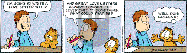 Garfield - Saturday October 2, 2010 Comic Strip