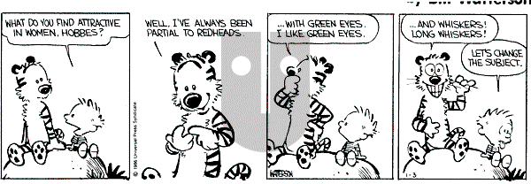 Calvin and Hobbes - Friday January 3, 1986 Comic Strip