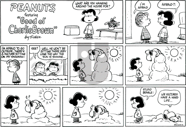 Peanuts - Sunday February 4, 1968 Comic Strip