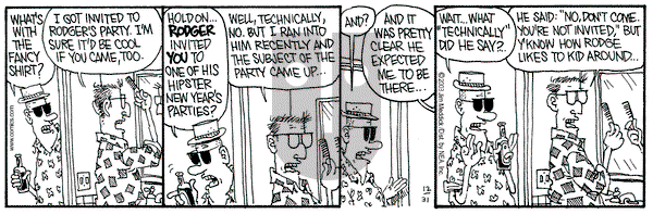 Monty on Wednesday December 31, 2003 Comic Strip