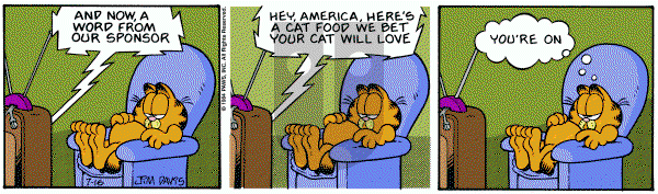 Garfield on Monday July 16, 1984 Comic Strip