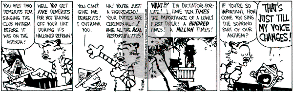 Calvin and Hobbes on Wednesday April 24, 1991 Comic Strip