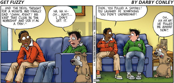 Get Fuzzy on Sunday May 5, 2002 Comic Strip
