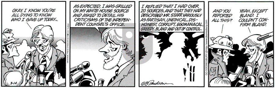 Doonesbury - Saturday March 14, 1998 Comic Strip