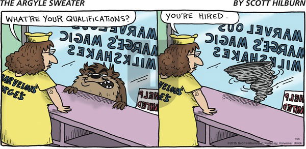 The Argyle Sweater on Sunday January 25, 2015 Comic Strip