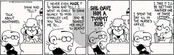 FoxTrot on Saturday September 19, 1992 Comic Strip