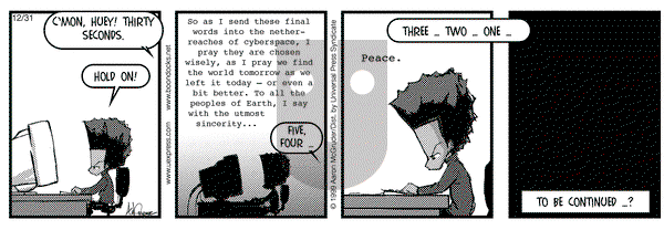 The Boondocks on Friday December 31, 1999 Comic Strip