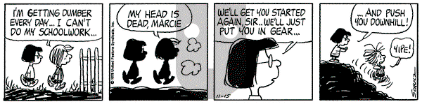 Peanuts on Wednesday November 15, 1978 Comic Strip