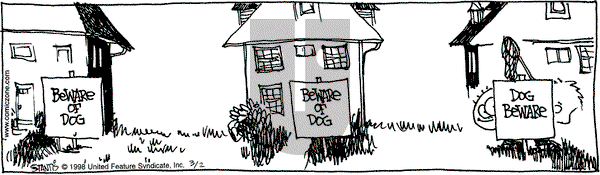 The Buckets on Monday March 2, 1998 Comic Strip