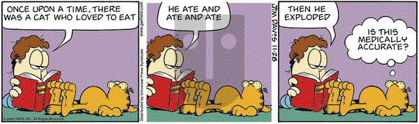 Garfield on Thursday November 28, 2002 Comic Strip