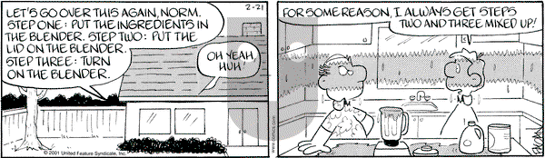 Drabble on Wednesday February 21, 2001 Comic Strip