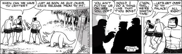 Alley Oop on Monday February 2, 1976 Comic Strip