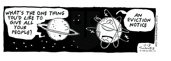 Frank and Ernest on Saturday November 9, 1996 Comic Strip
