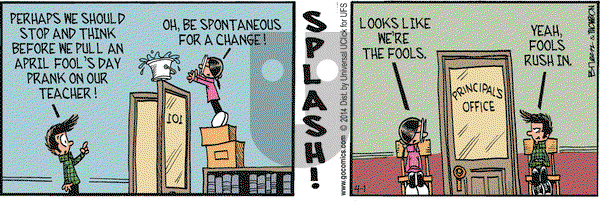 Grand Avenue on Tuesday April 1, 2014 Comic Strip