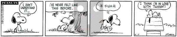 Peanuts on Monday June 5, 1967 Comic Strip