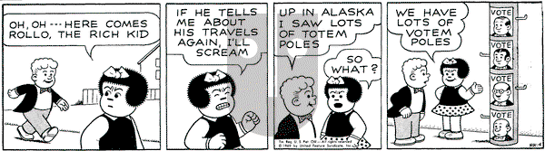 Nancy on Tuesday November 4, 1969 Comic Strip