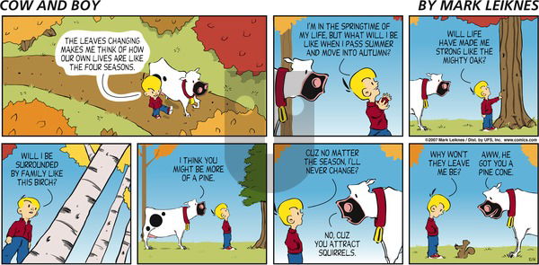Cow and Boy Classics on Sunday October 14, 2007 Comic Strip