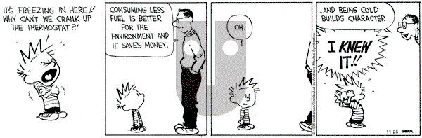 Calvin and Hobbes on Tuesday November 25, 2025 Comic Strip