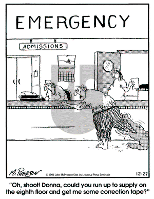 Close to Home on Wednesday December 27, 1995 Comic Strip