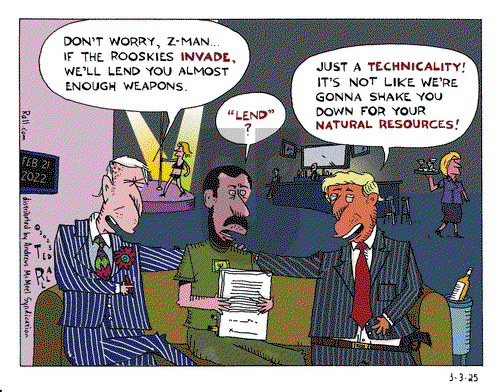 Ted Rall on Monday March 3, 2025 Comic Strip