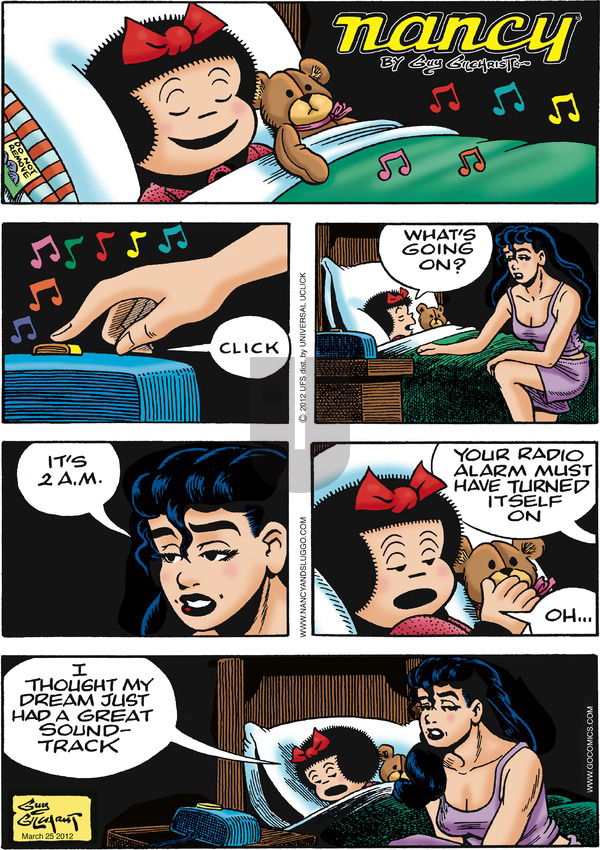 Nancy on Sunday March 25, 2012 Comic Strip