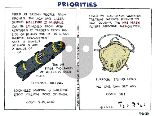 Ted Rall on Monday April 6, 2020 Comic Strip