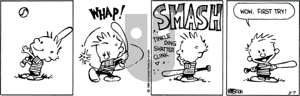 Calvin and Hobbes on Friday March 7, 1986 Comic Strip