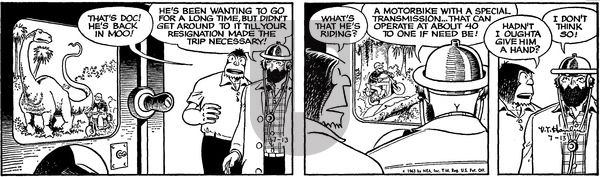 Alley Oop on Saturday July 13, 1963 Comic Strip