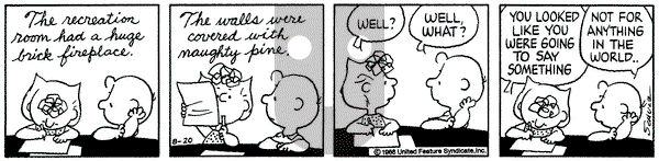 Peanuts on Wednesday August 20, 1986 Comic Strip