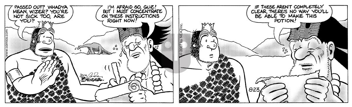 Alley Oop - Thursday August 23, 2007 Comic Strip