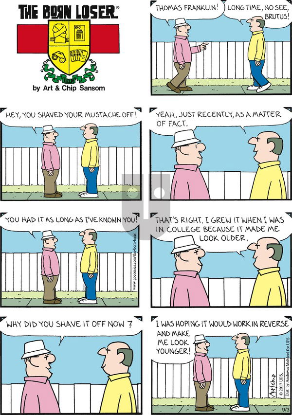 The Born Loser on Sunday September 3, 2017 Comic Strip