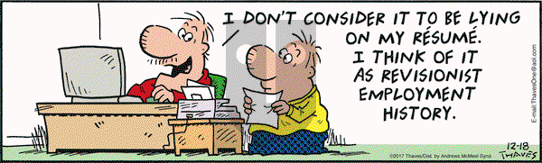 Frank and Ernest on Monday December 18, 2017 Comic Strip