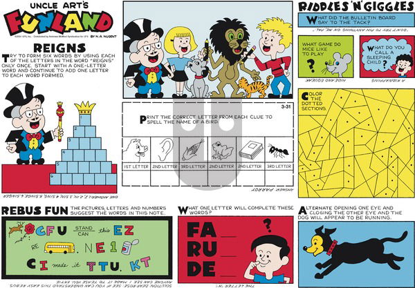 Uncle Art's Funland on Sunday March 31, 2024 Comic Strip