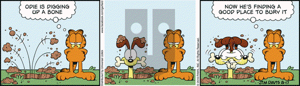 Garfield on Wednesday August 17, 2016 Comic Strip