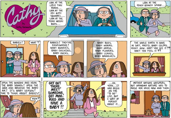 Cathy Classics on Sunday May 5, 2002 Comic Strip