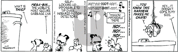 Over the Hedge on Monday November 17, 1997 Comic Strip