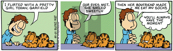 Garfield on Monday October 16, 1995 Comic Strip
