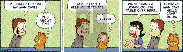 Garfield - Friday March 23, 2018 Comic Strip
