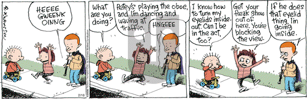 Cul de Sac on Friday February 16, 2018 Comic Strip