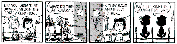 Peanuts on Saturday July 25, 1987 Comic Strip