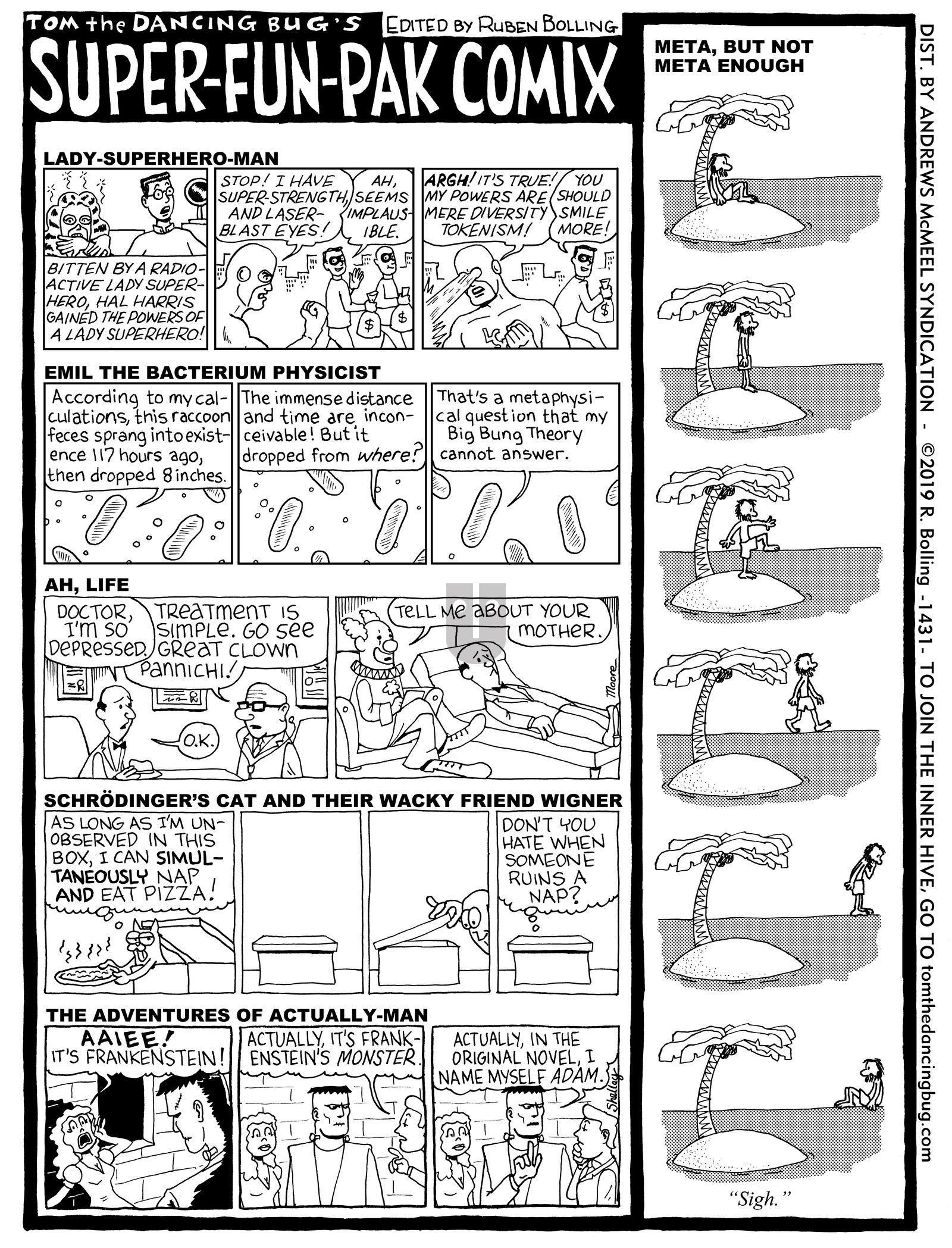 Tom the Dancing Bug - Monday March 25, 2019 Comic Strip