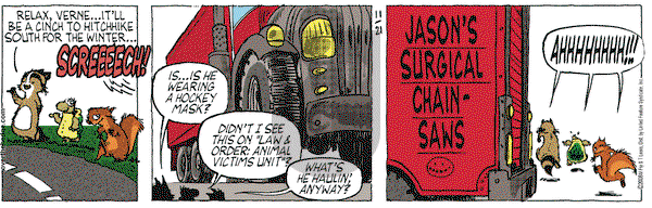 Over the Hedge on Friday November 21, 2008 Comic Strip