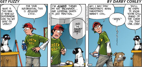 Get Fuzzy on Sunday January 23, 2005 Comic Strip