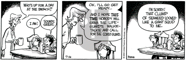 Grand Avenue on Monday July 26, 2004 Comic Strip